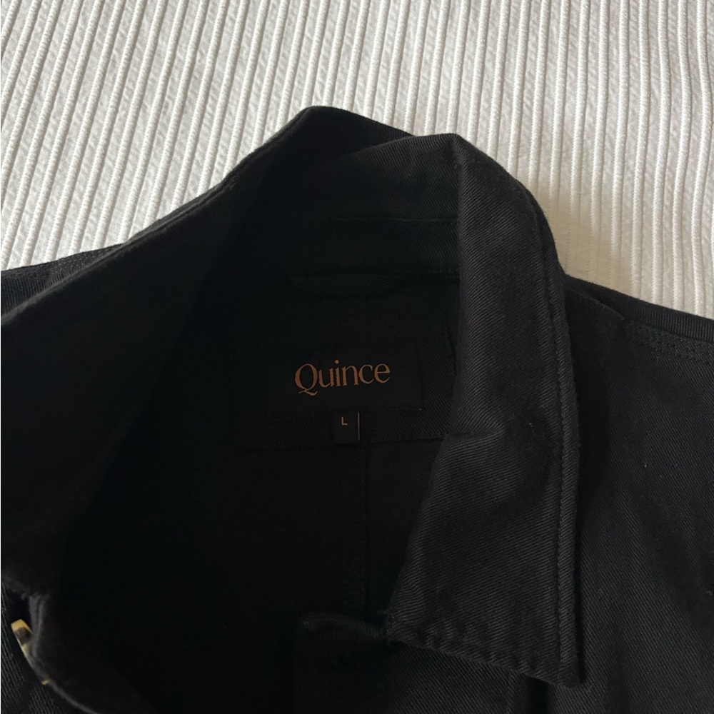 Quince Men's Black Shirt Jacket - Picture 2 of 3